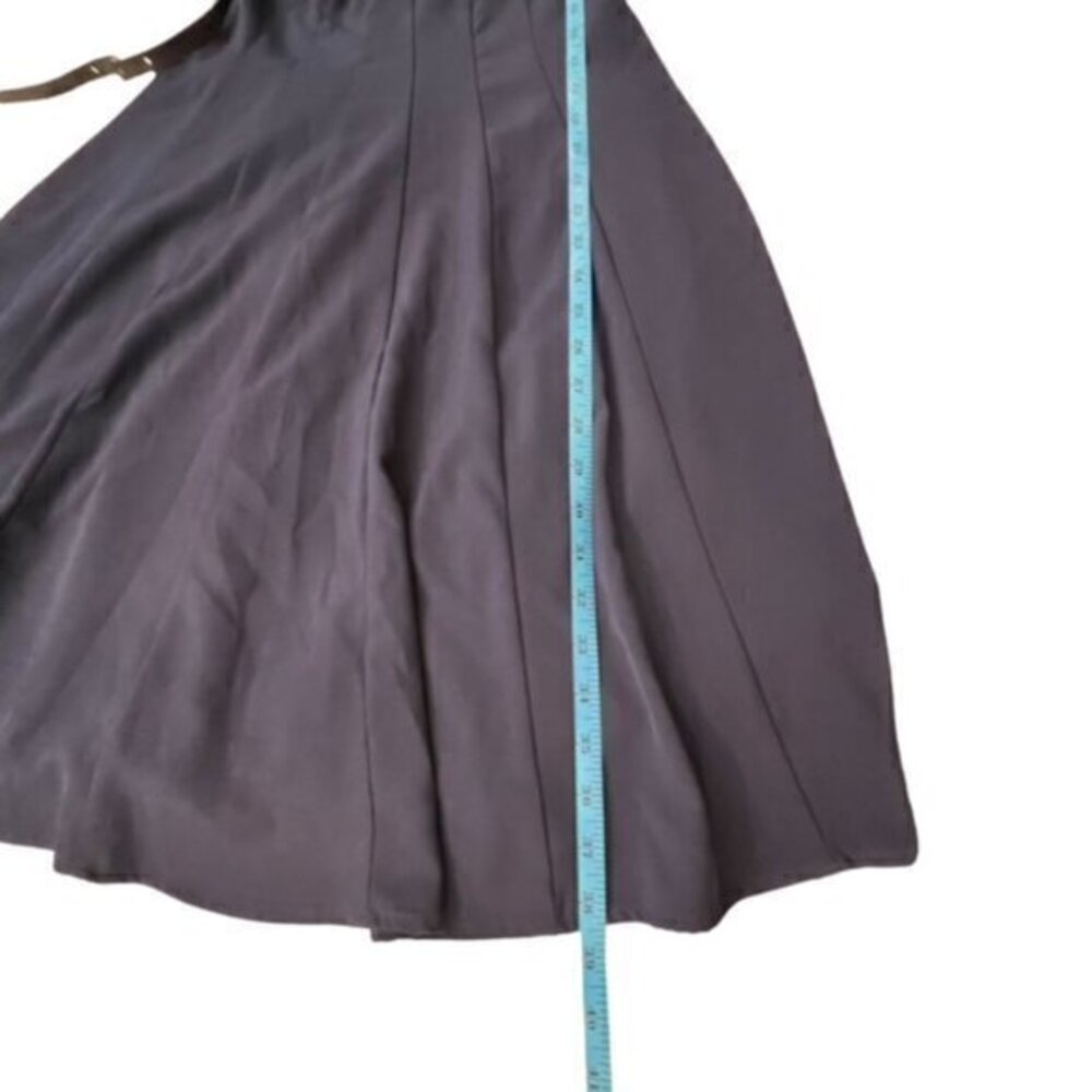 NY&C Womens Fit & Flare Dress Size 4 Sleeveless Belted Lined Full Skirt Blue EUC - Picture 9 of 15